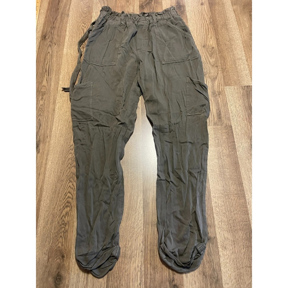 Aero Pants, Women's Size Large, Green, Belt, Cargo Pants, Pockets